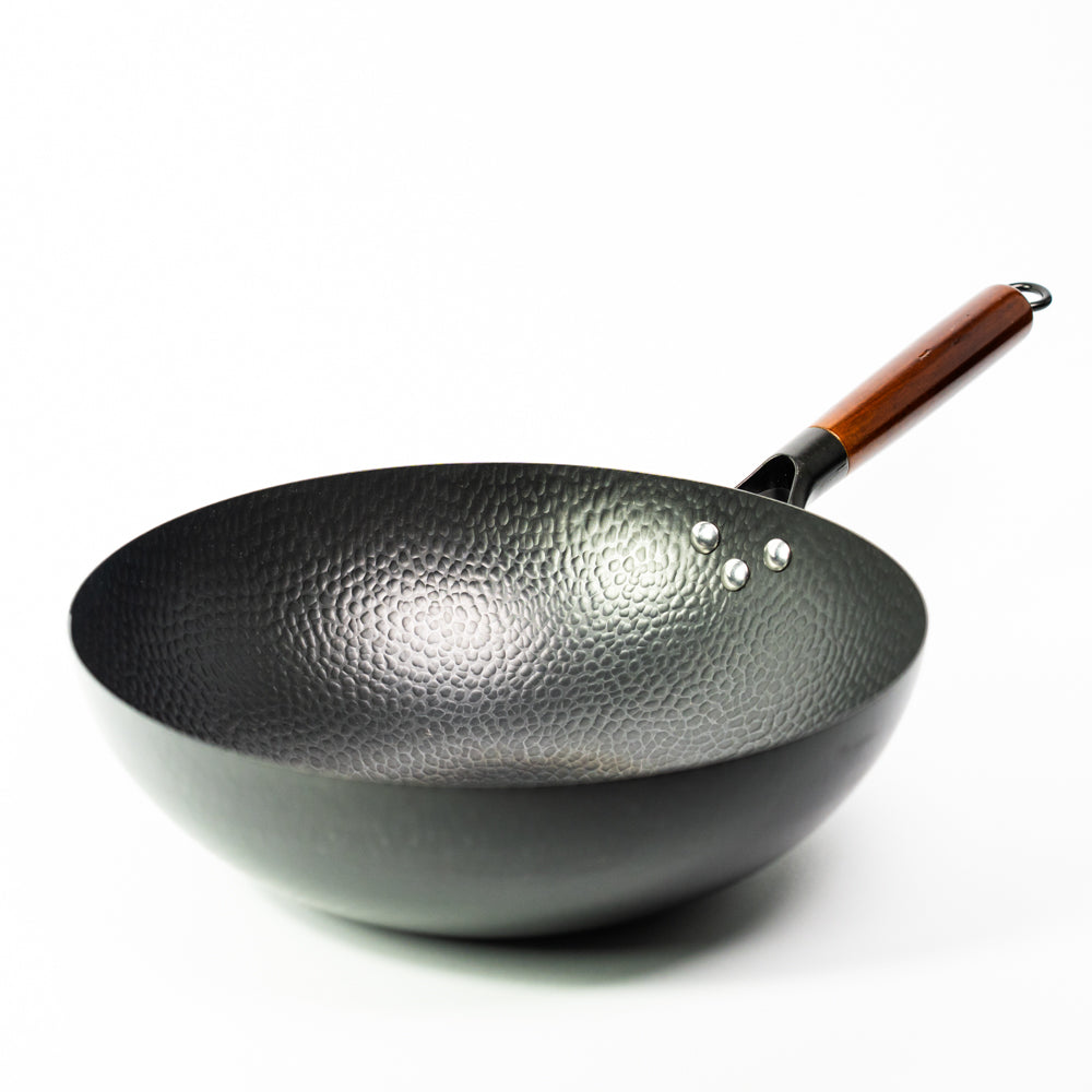 Wok Traditionnel en Acier Carbone – Le Secret du Wok Hei | Compatible Induction