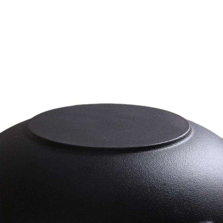 Wok Chinois Traditionnel Inox sans Manche 32cm - Ustensile Authentique Cuisine Asiatique