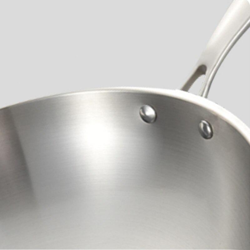 Poêle Wok Chinoise Céramique Inox 32cm - Cuisine Traditionnelle Asiatique Induction