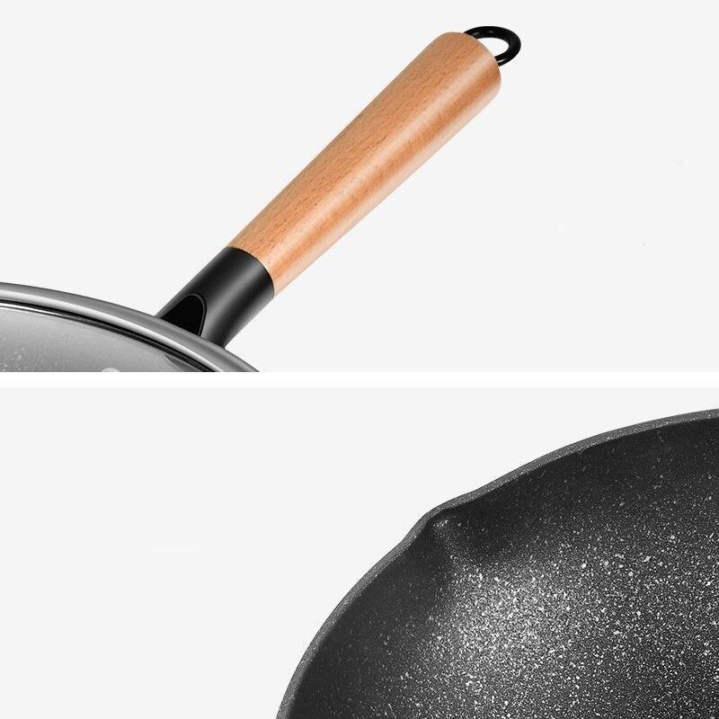Le Poroshiri Wok Poignée Amovible